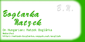 boglarka matzek business card